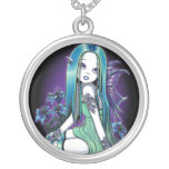 "Luna" Gothic Moon Lilly Fairy Art Necklace