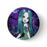 "Luna" Gothic Moon Lilly Fairy Art Pinback Button