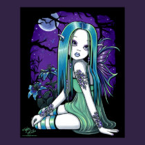"Luna" Gothic Moon Lilly Fairy Art Poster posters