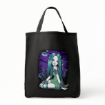 "Luna" Gothic Moon Lilly Fairy Art Tote Bag