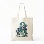 "Luna" Gothic Moon Lilly Fairy Art Tote Bag