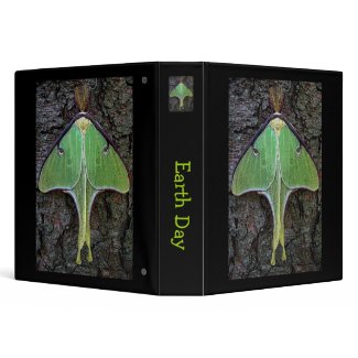 Luna Moth Earth Day binder