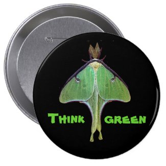 Luna Moth Earth Day Button