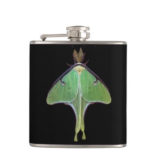 Luna Moth Hip Flask
