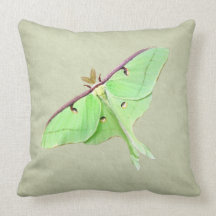 Luna Moth Throw Pillow