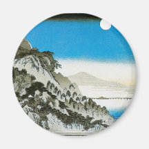 Luna sobre Ishiyama, Japón circa 1834-35 Imán De Frigorífico