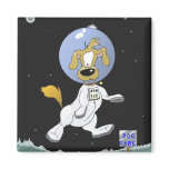 Lunar Dog Park Fridge Magnet