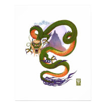 Lunar Dragon print by Nightmareartist Lunar Dragon print