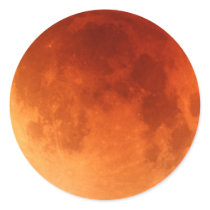 Lunar eclipse red moon 2011 round stickers sheet stickers