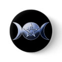 Lunar Goddess Button by pentagramstar Lunar Goddess Button