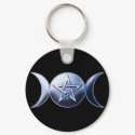 Lunar Goddess Keychain by pentagramstar Lunar Goddess Keychain