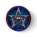 Lunar Goddess Pentagram Button