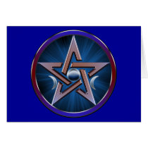 Lunar Goddess Pentagram Card