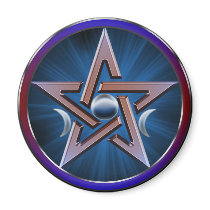 Lunar Goddess Pentagram Magnet