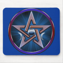 Lunar Goddess Pentagram Mousepad