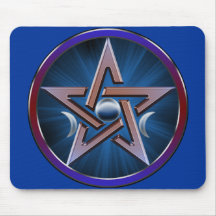 Lunar Goddess Pentagram Mousepad