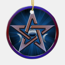 Lunar Goddess Pentagram Ornament