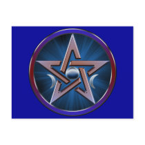 Lunar Goddess Pentagram Postcard