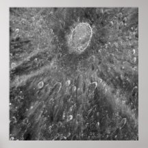 Lunar Impact Crater Tycho on Earth's Moon Poster