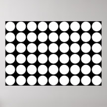 Lunares blancos en negro poster