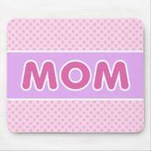 Lunares rosados de la MAMÁ y Mousepad púrpura Tapetes De Ratones