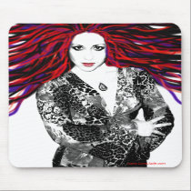 Luna's Wild Hair Mousepad by LunaJade Luna's Wild Hair Mousepad