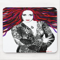 Luna's Wild Hair Mousepad by LunaJade Luna's Wild Hair Mousepad