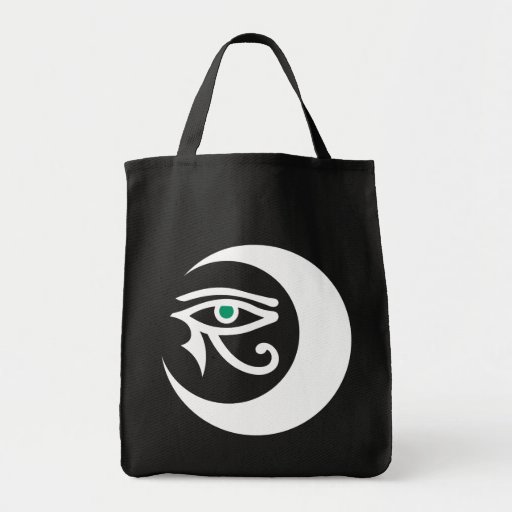 LunaSees Logo Bag (white/jade eye on dark bag)