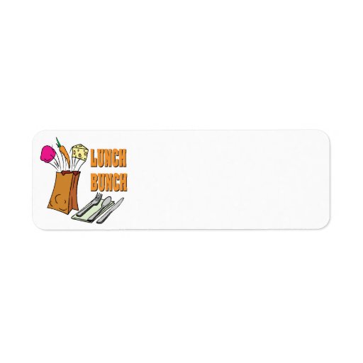lunch bunch custom return address label