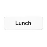 Lunch Labels labels