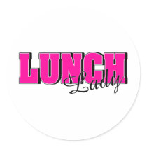 Lunch Lady Round Sticker