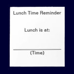 Lunch Time Reminder Notes for People with Alzheime notepads