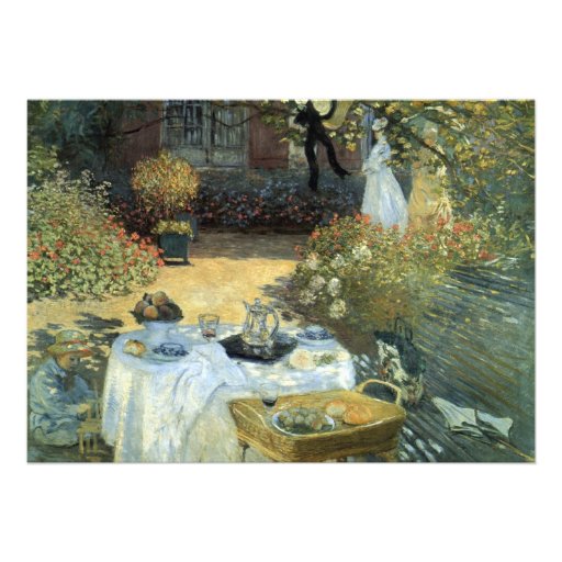 Luncheon by Claude Monet, Vintage Impressionism Custom Invites