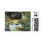 Luncheon by Claude Monet, Vintage Impressionism Postage Stamps