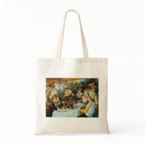 Luncheon of the Boating Party by Pierre Renoir Canvas Bags
