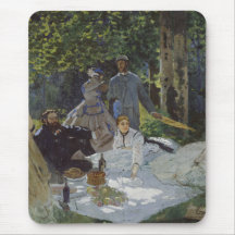 Luncheon on the Grass, Central panel, Claude Monet Mouse Pads