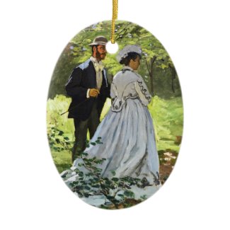 Luncheon on the Grass Claude Monet Christmas Tree Ornament