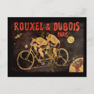 Lunel Vintage Tandem Cycling Cyclists Cycle Post Card