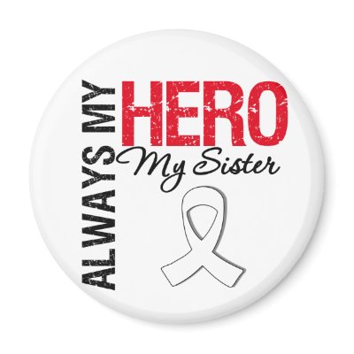 Lung & Bone Cancer - Always My Hero My Sister refrigerator magnet