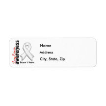Lung Cancer Awareness 5 Custom Return Address Labels