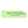 Lung Cancer Awareness Bumper Sticker