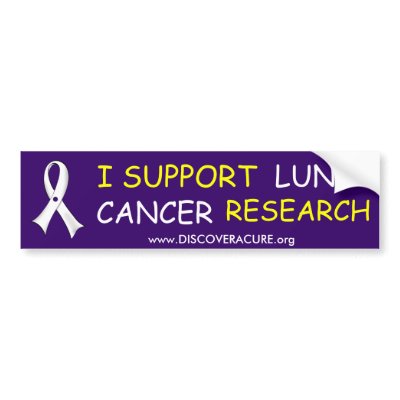 Lung Cancer Awareness Bumper Sticker-blue by lccure