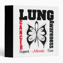 Lung Cancer Awareness Butterfly Binder