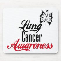 Lung Cancer Awareness Butterfly mousepads by cancerapparel Lung Cancer Awareness Butterfly mousepads