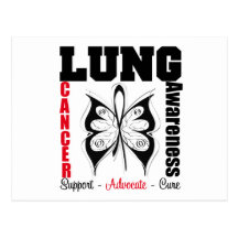 Lung Cancer Awareness Butterfly Post Cards