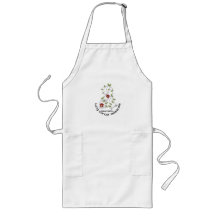 Lung Cancer Awareness FLOWER RIBBON 1 Apron