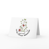 Lung Cancer Awareness FLOWER RIBBON 1 cards by awarenessgifts Lung Cancer Awareness FLOWER RIBBON 1 cards