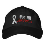 Lung Cancer Awareness For All Survivors Embroidered Hats