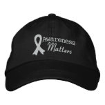Lung Cancer Awareness Matters Embroidered Baseball Caps