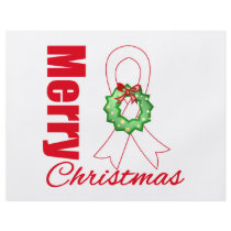 Lung Cancer Awareness Merry Christmas Ribbon flyers by cancerapparel Lung Cancer Awareness Merry Christmas Ribbon flyers